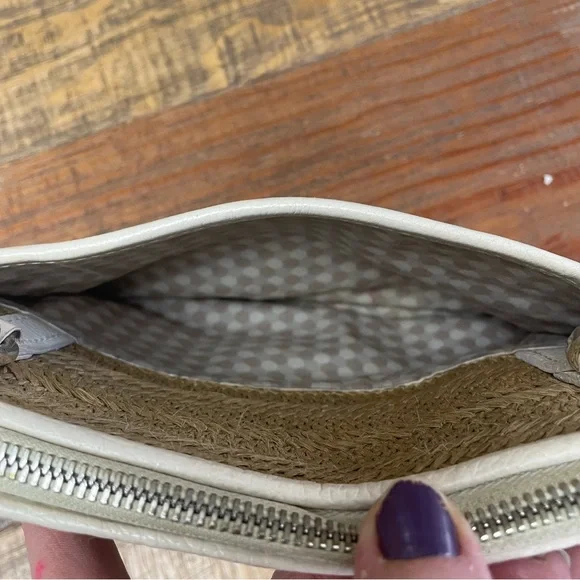 Brighton Jojo Straw Organizer Crossbody $315 retail boho coastal